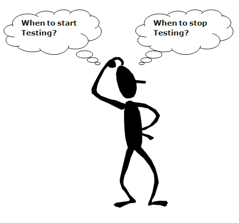 when to start and stop testing?